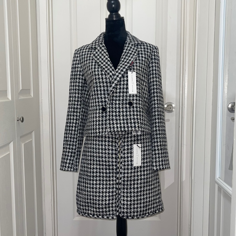 Tweed Blazer & Skirt Set